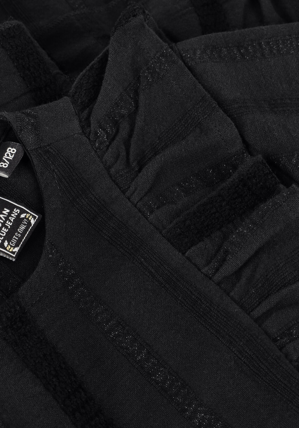 Zwarte INDIAN BLUE JEANS Mini jurk RUFFLE DRESS SPARKLE - large