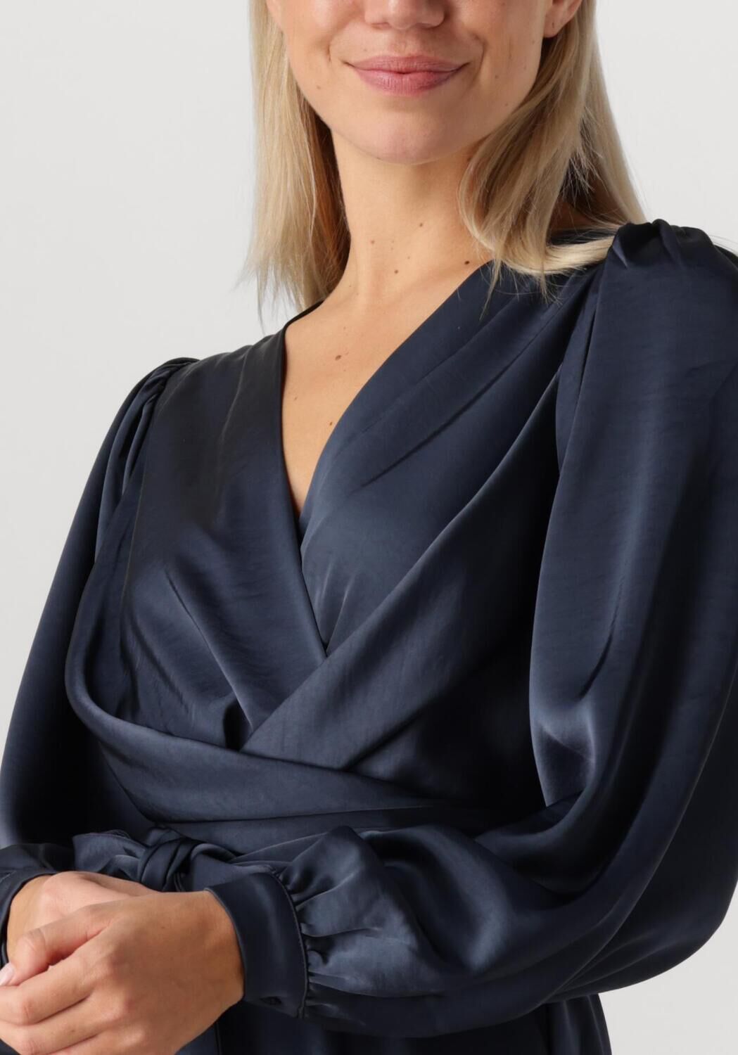 NEO NOIR Dames Jurken Rimini Heavy Sateen Dress Donkerblauw