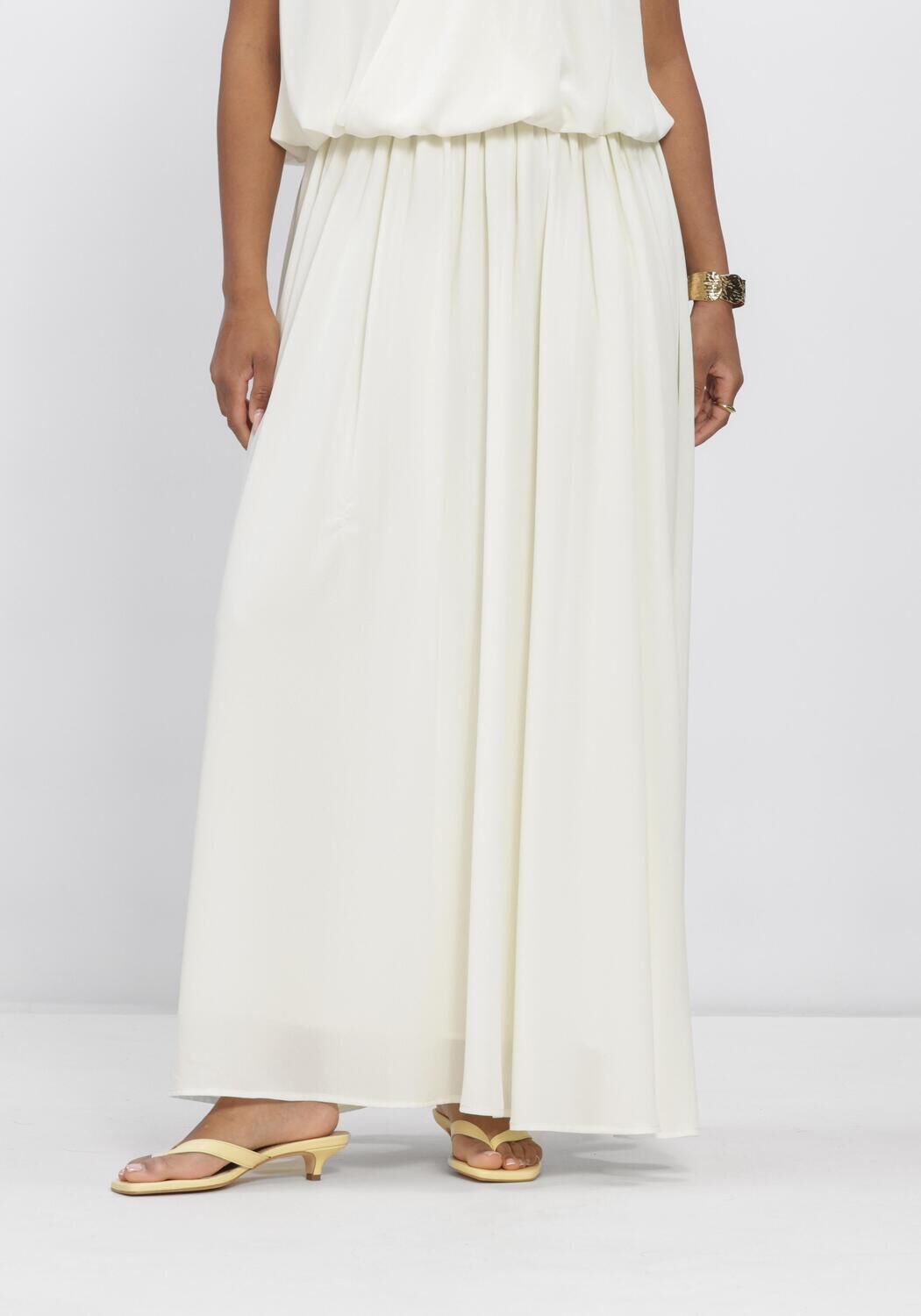 Gebroken wit NEO NOIR Maxirok SABRIA CHIFFON SKIRT - large
