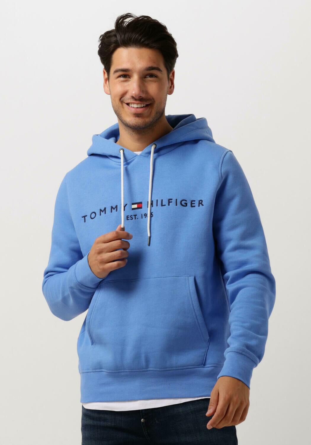 TOMMY HILFIGER Heren Truien & Vesten Tommy Logo Hoody Blauw