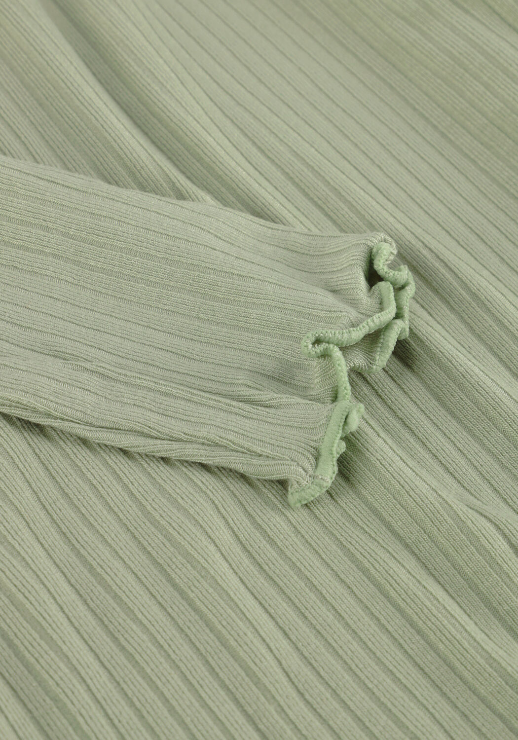 Groene LIKE FLO Top SOLID RIB ROLLNECK - large