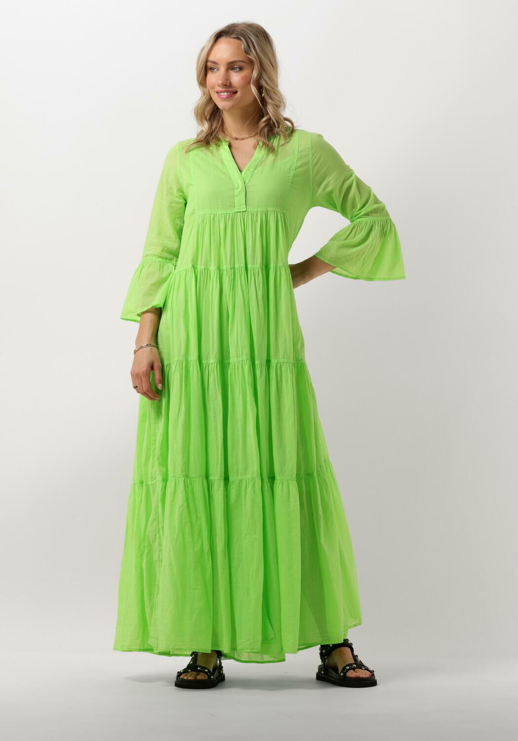 Devotion Lime Jurk Manousia Green Dames