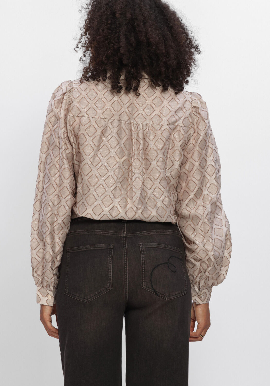 Beige NUKUS Blouses ANTONELLA BLOUSE PATTERN - large