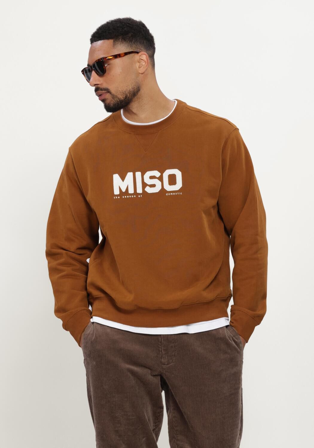 SELECTED MEN Heren Truien & Vesten Slmdomestic Relaxaxel Ls Crew Neck Sweat Bruin