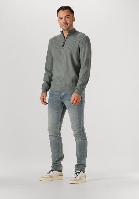 PURE PATH REGULAR FIT ZIG ZAG HALF ZIP KNITWEAR - large