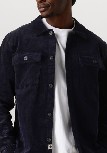 Blauwe ANERKJENDT Overhemden AKOSCAR CORD OVERSHIRT - large