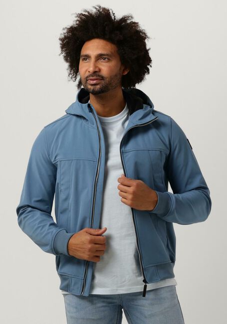 Blauwe PUREWHITE Jack SOFTSHELL JACKET WITH RUBBERBADGE AT SLEEVES - large