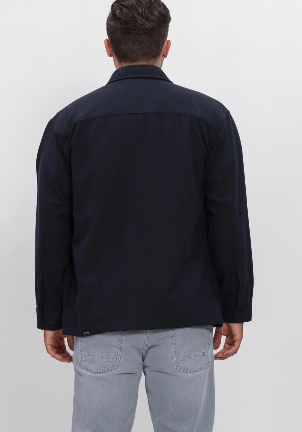 BUTCHER OF BLUE Heren Overshirts Dan Wool Overshirt Donkerblauw