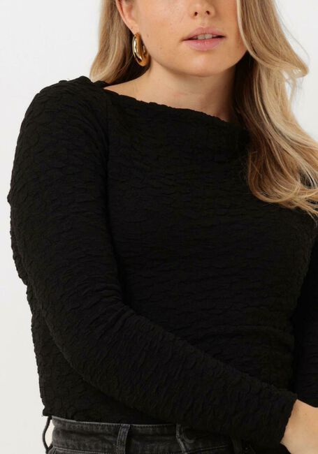 Zwarte SELECTED FEMME Tops & T-shirts SLFSIMI LS O-NECK TOP - large