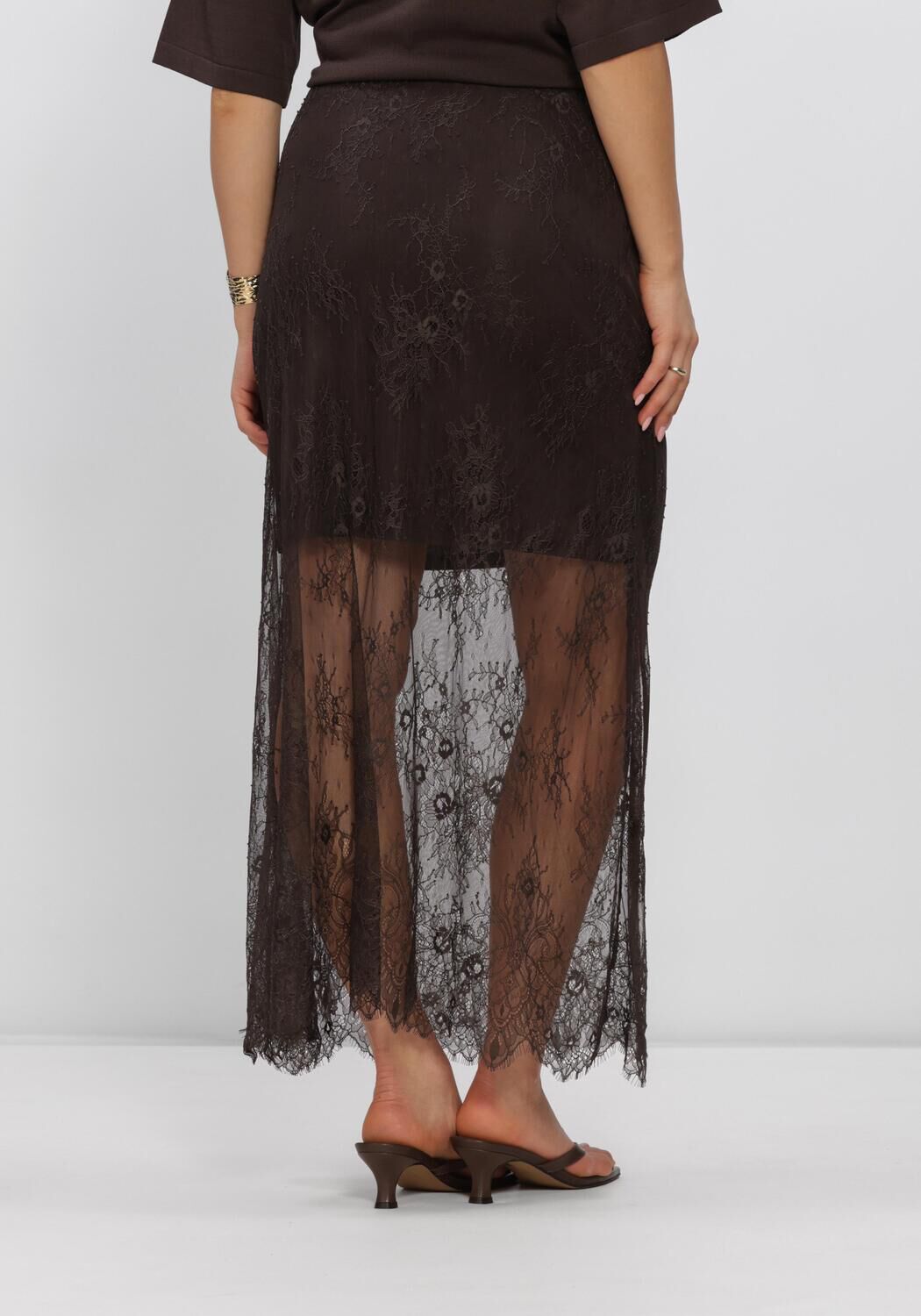 Lichtgrijze MSCH COPENHAGEN Rokken MSCHDUSTY HW SKIRT - large