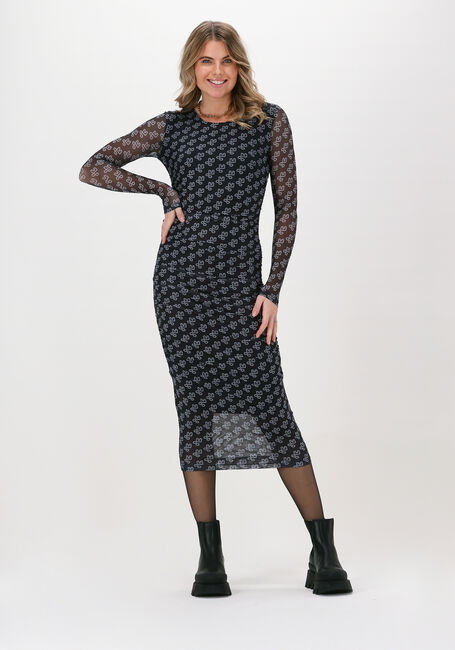 Zwarte MOVES Midi jurk DEBINA 2425 - large