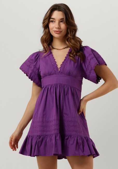 Paarse ANTIK BATIK Mini jurk RODA MINI DRESS - large
