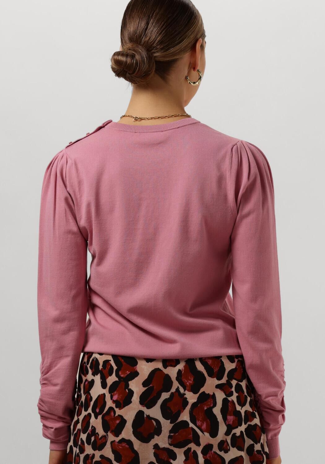 roze fabienne chapot trui molly scrunch pullover