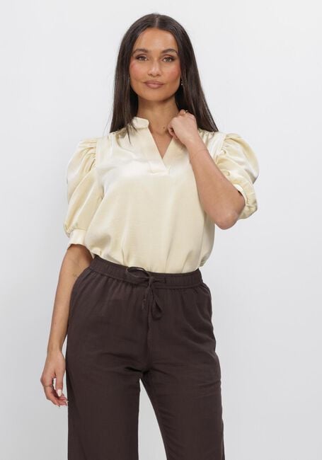 Gele NEO NOIR Blouses ROELLA HEAVY SATEEN BLOUSE - large