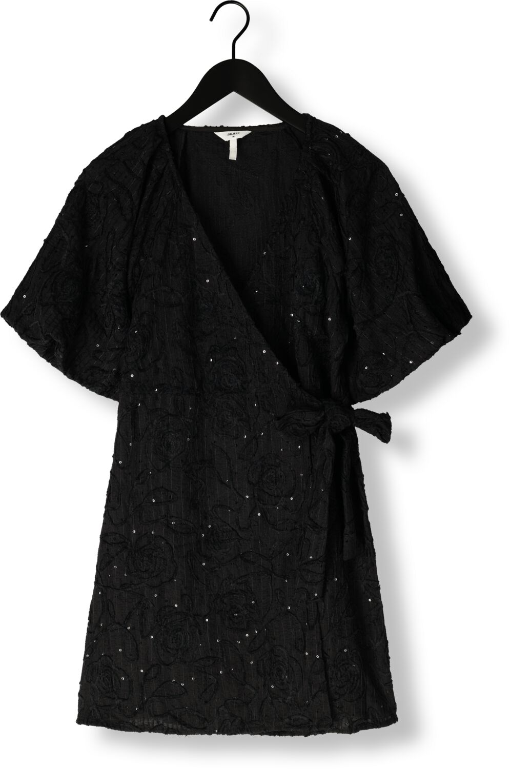 OBJECT Dames Jurken Objfara Re 2 4 Wrap Dress Zwart