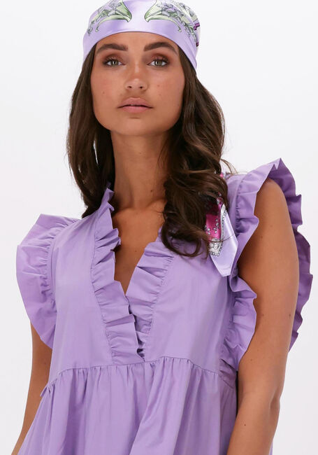 Lila ACCESS Midi jurk DRESS WITH RUFFLES AT THE TOP - large