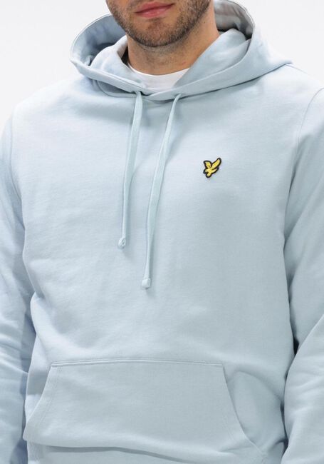 Lichtblauwe LYLE & SCOTT Sweater PULLOVER HOODIE - large