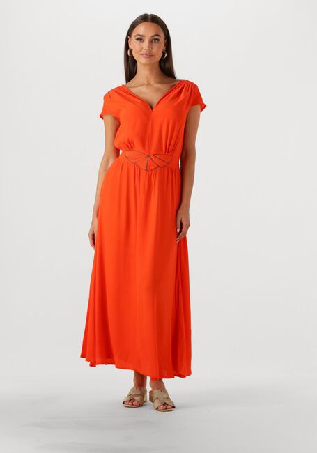 Oranje LOUIZON Maxi jurk FAYENCE - large
