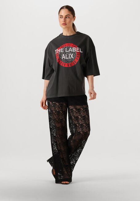 Zwarte ALIX THE LABEL T-shirt LADIES KNITTED ALIX TSHIRT - large