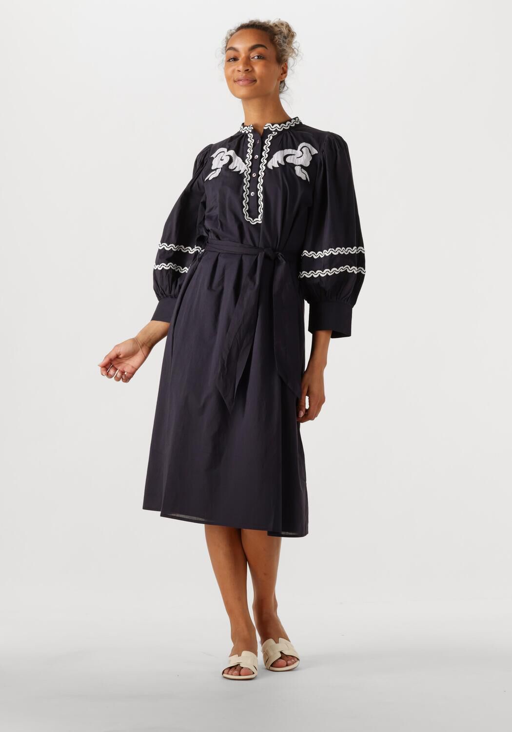 ANTIK BATIK Dames Jurken Dali Dress Donkerblauw