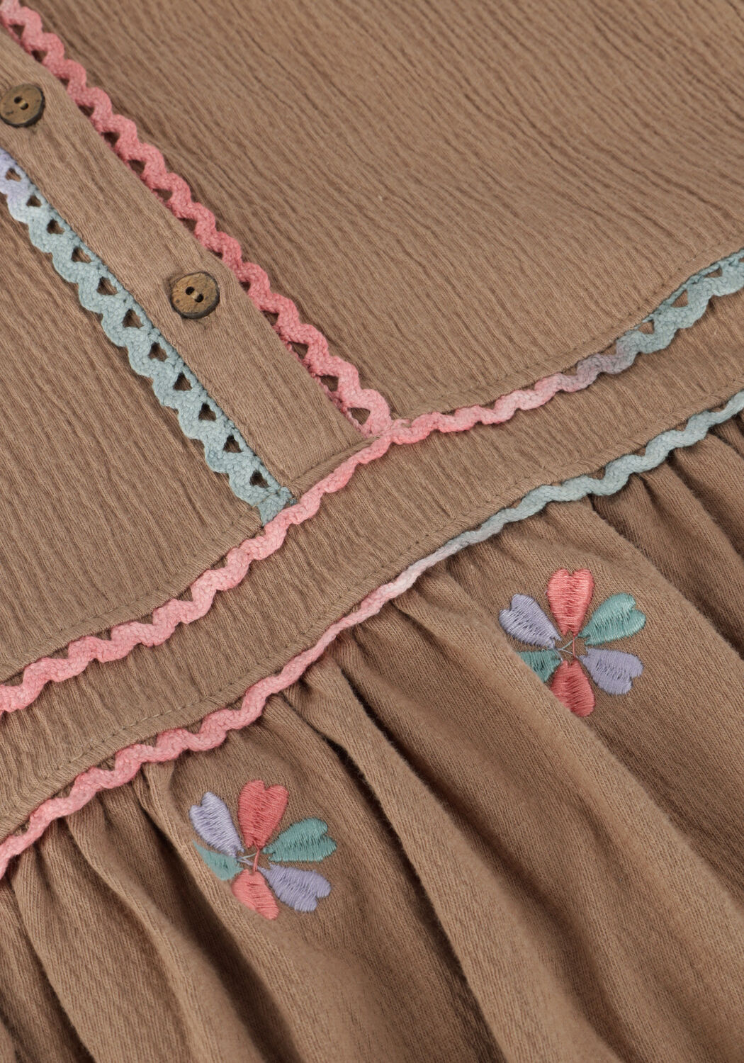 Bruine YOUR WISHES Mini jurk WAVY FLOWY DRESS - large