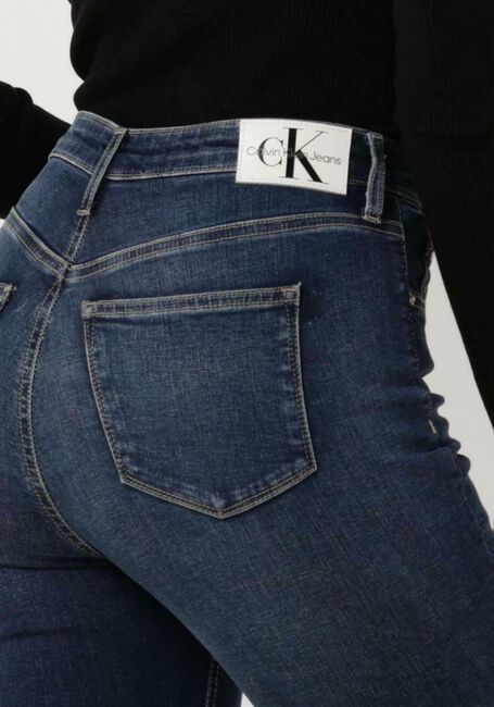 Donkerblauwe CALVIN KLEIN Skinny jeans HIGH RISE SUPER SKINNY ANKLE - large