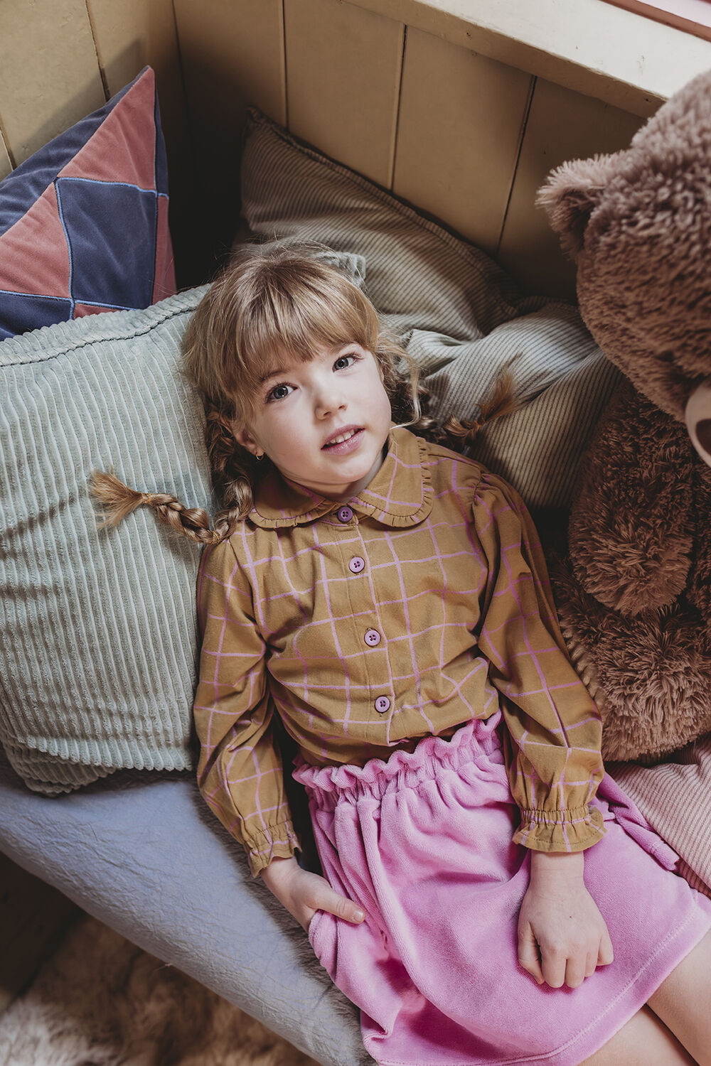 Oker Sproet & Sprout Blouses CHECK BLOUSE GIRLS - large