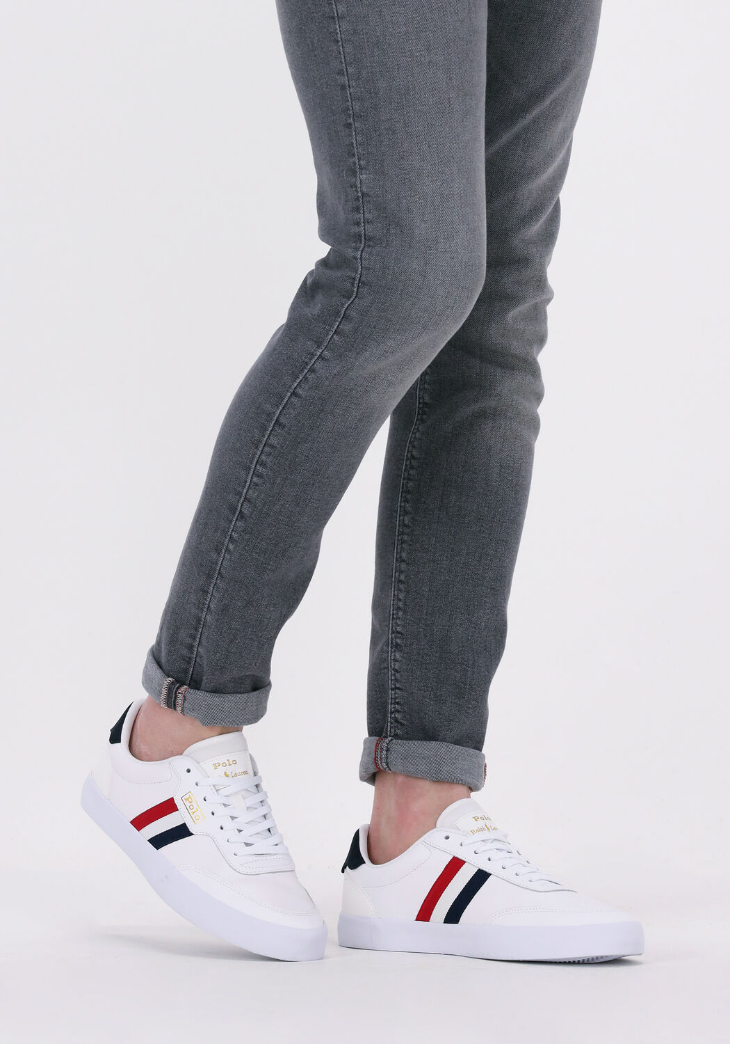 Witte POLO RALPH LAUREN Lage sneakers COURT VLC - large