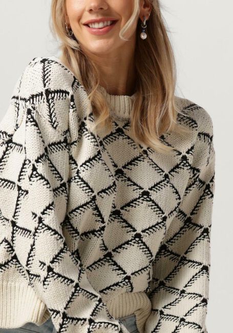 Beige SELECTED FEMME Trui SLFOLIVIA LS CROPPED KNIT O-NECK - large