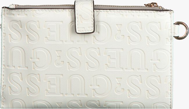 Witte GUESS Portemonnee BRIGHTSIDE SLG DBL ZIP ORGNZR - large