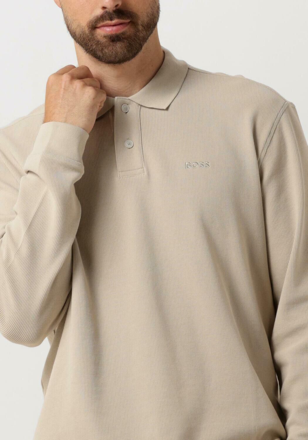 BOSS ORANGE Heren Polo's & T-shirts Patempesto Long Beige