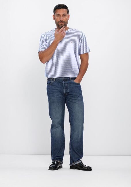 Blauwe TOMMY HILFIGER T-shirt ESS SEASONAL REG FIT STRIPE TEE - large
