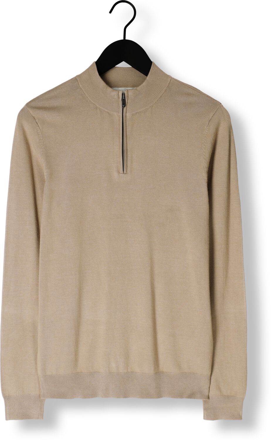 PURE PATH Heren Truien & Vesten Essential Knit Halfzip Sweater Taupe