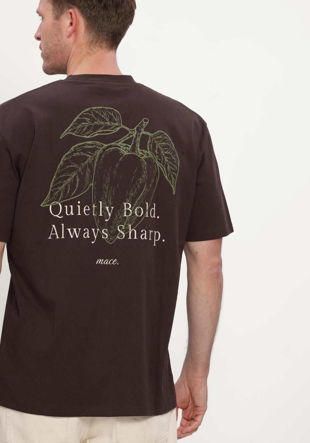 Bruine MACED T-shirt M-ALAN - large