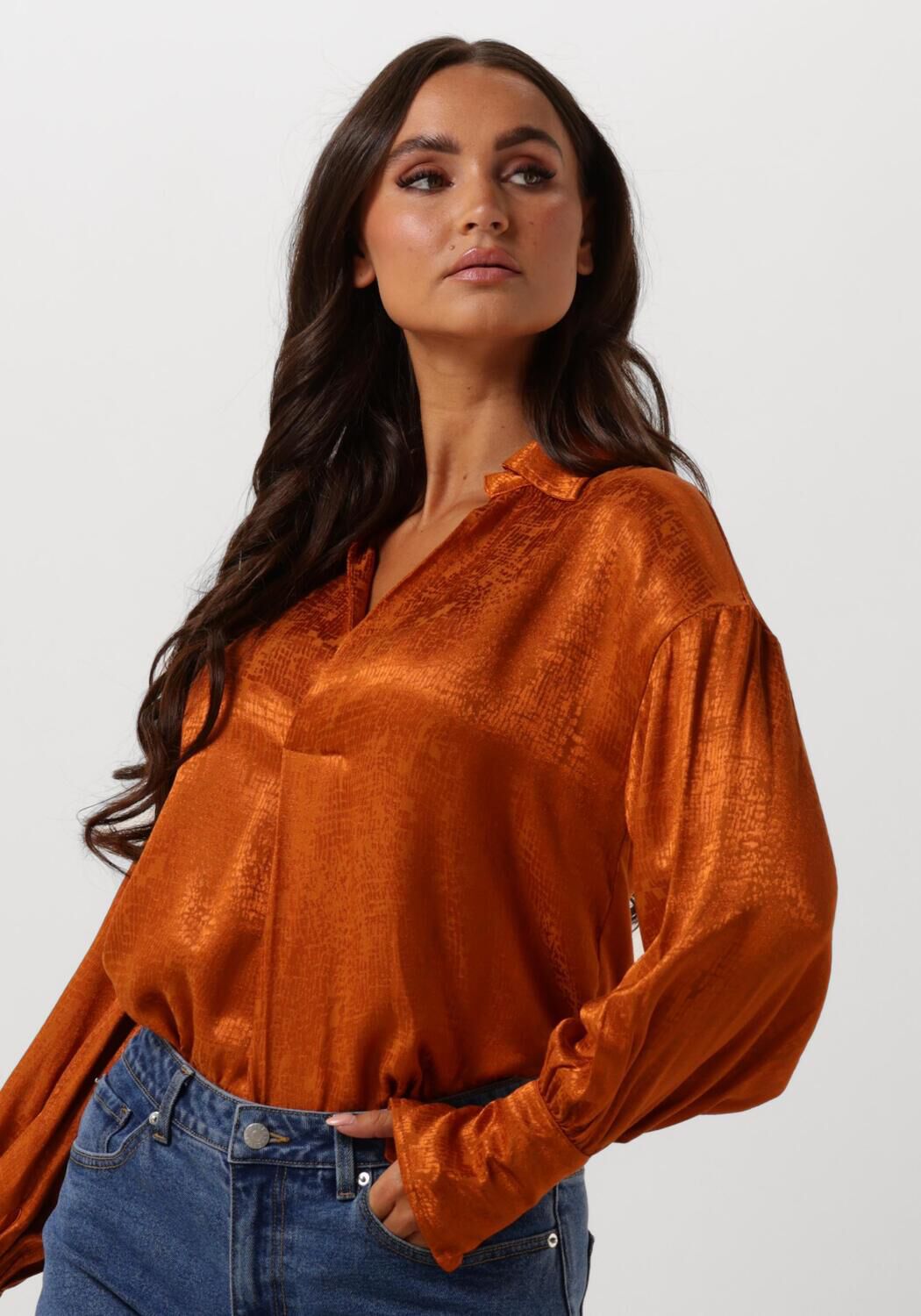 AMAYA AMSTERDAM Dames Blouses Evi Blouse Oranje