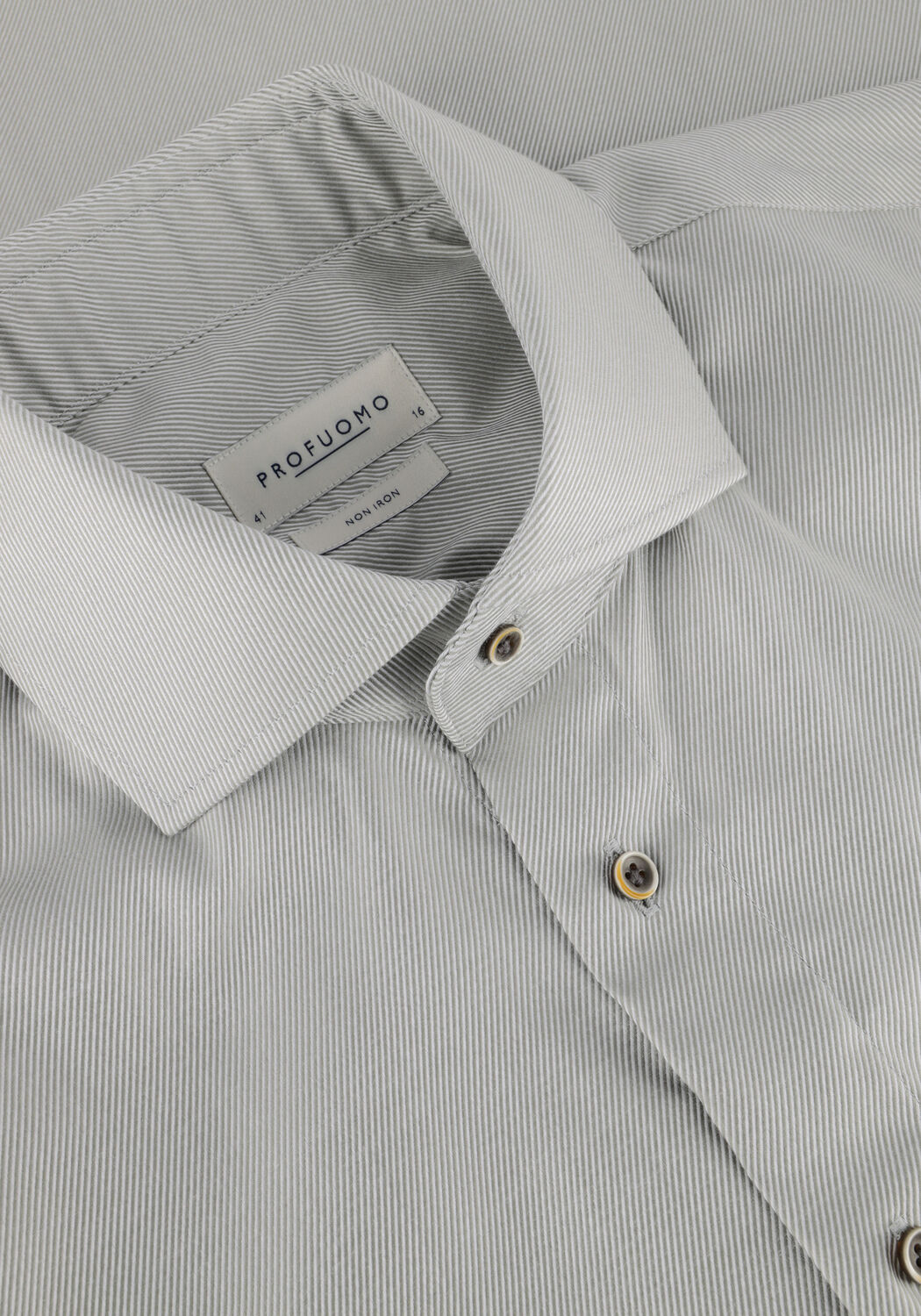 Groene PROFUOMO Klassiek overhemd SHIRT CUTAWAY SC SF NON IRON - large