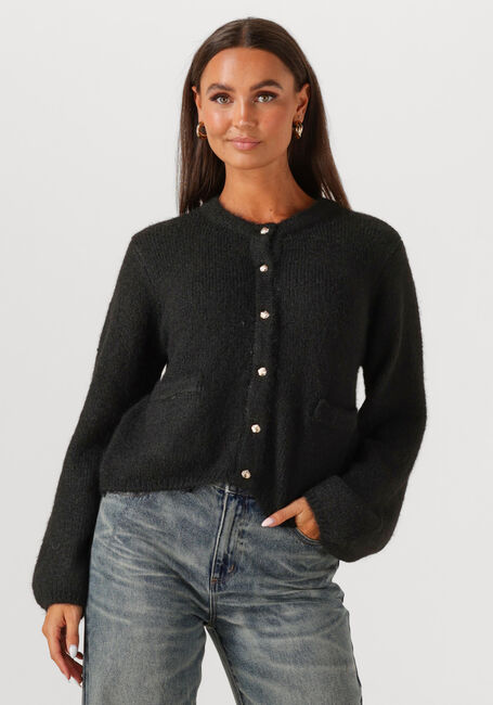 Zwarte OBJECT Vest OBJSAGGIA RE L/S KNIT CARDIGAN - large