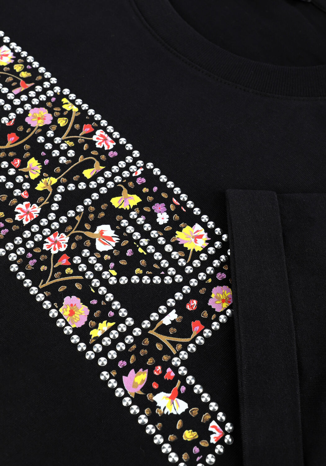 Zwarte COLOURFUL REBEL T-shirt REBEL STUDS BOXY TEE - large