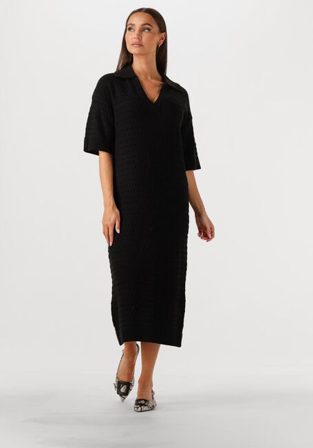 Zwarte Y.A.S. Midi jurk YASCIBYL 2/4 LONG KNIT DRESS - large