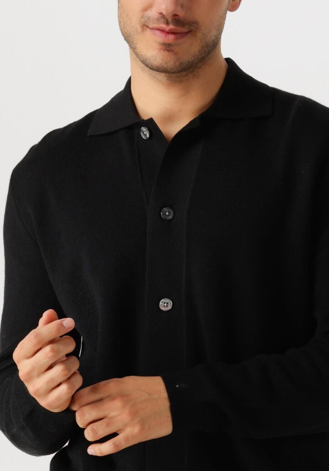 SELECTED HOMME Heren Truien & Vesten Lshtray Ls Knit Merino Butten Cardigan Zwart