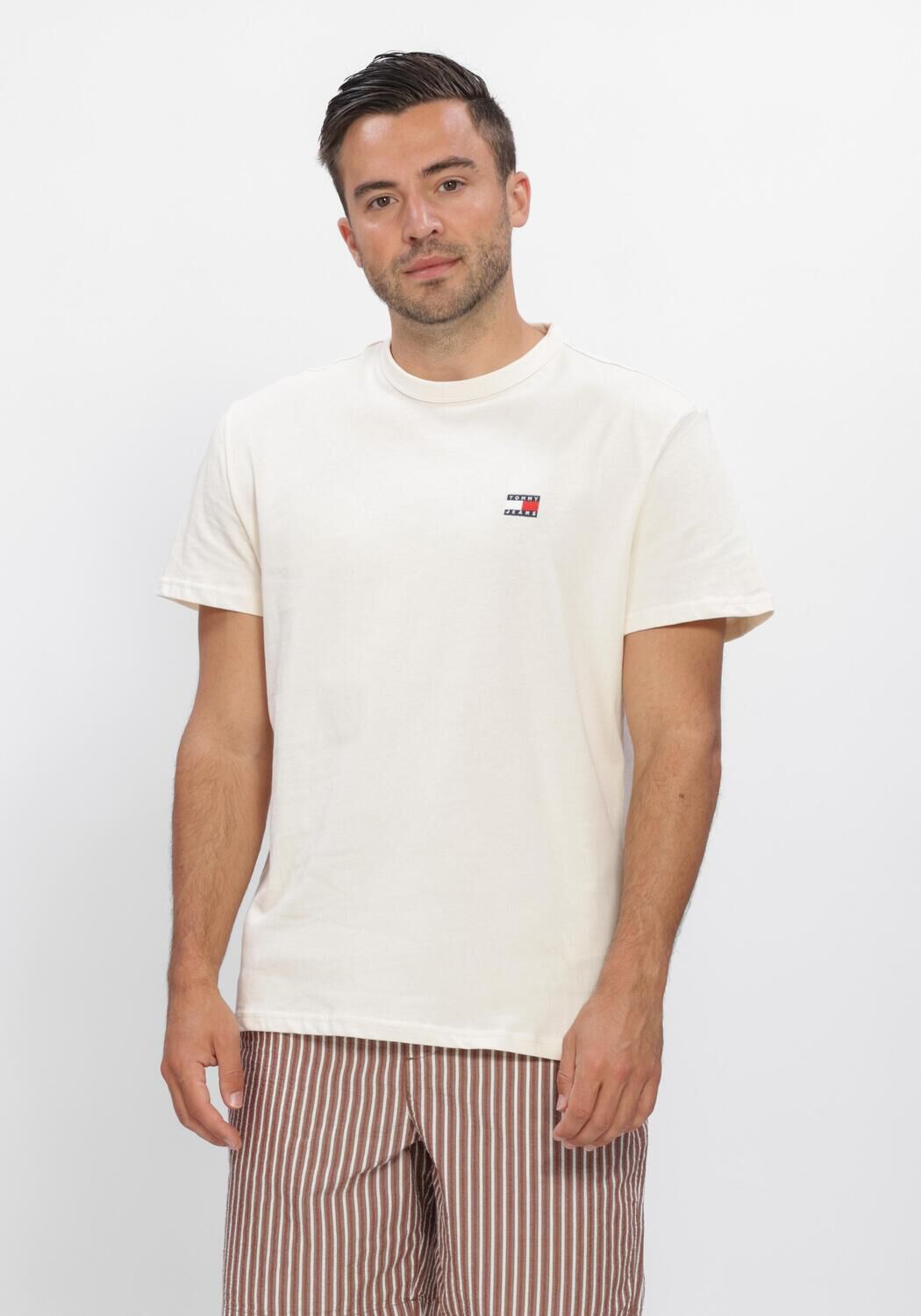 Gebroken wit TOMMY JEANS T-shirt TJM REG BADGE TEE EXT - large