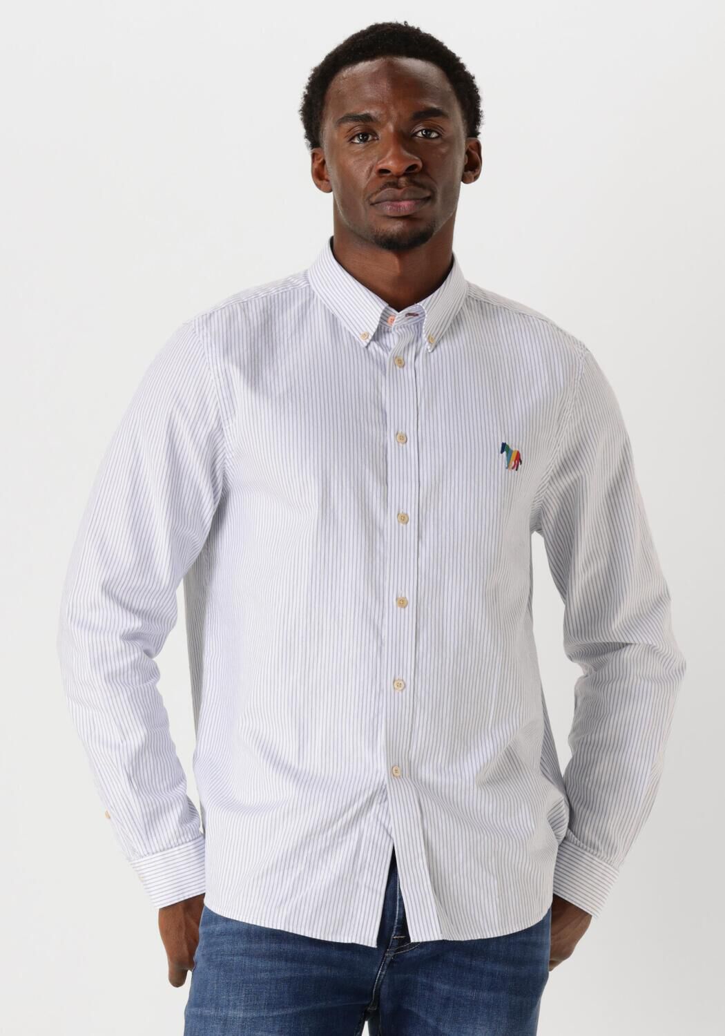 PS PAUL SMITH Heren Overhemden Mens Ls Regular Fit Shirt Blauw