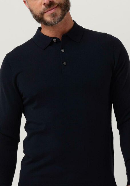 Donkerblauwe PROFUOMO Polo POLO LONGSLEEVE - large