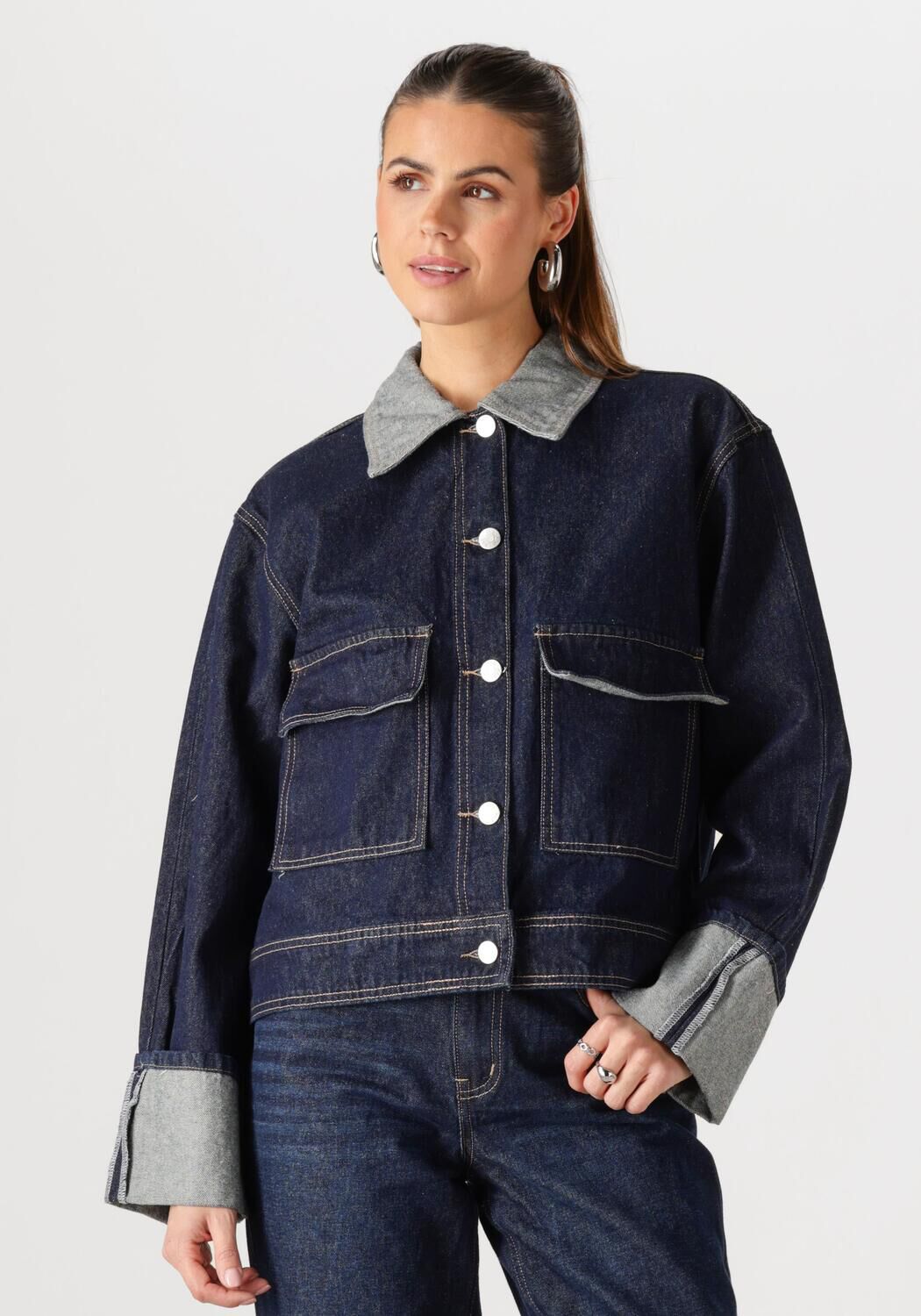 Y.A.S. Dames Jassen Yasmaria Ls Denim Jacket S. Donkerblauw