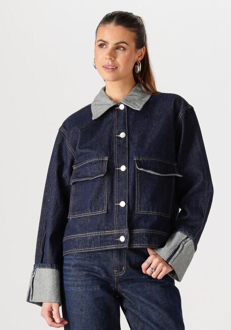 Donkerblauwe Y.A.S. Spijkerjas YASMARIA LS DENIM JACKET S. - large
