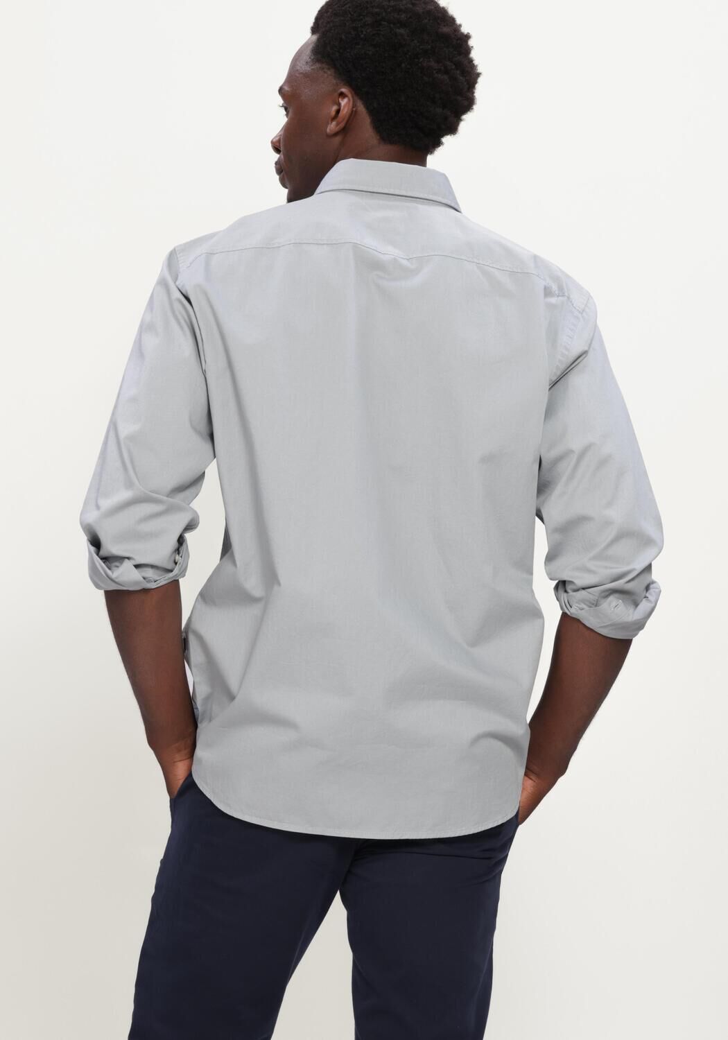 Lichtblauwe BOSS ORANGE Casual overhemd RICOPLUS_M - large