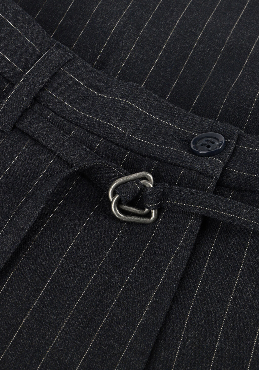 Donkerblauwe SUMMUM Wijde broek TROUSERS WIDE PINSTRIPE - large