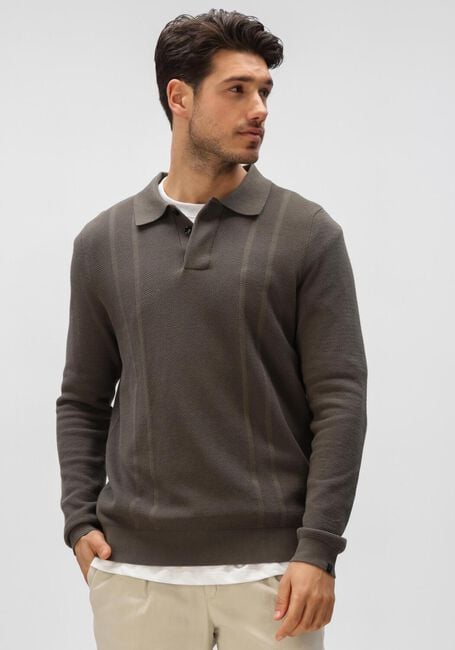 Olijf BUTCHER OF BLUE Trui RIPLEY POLO LS - large