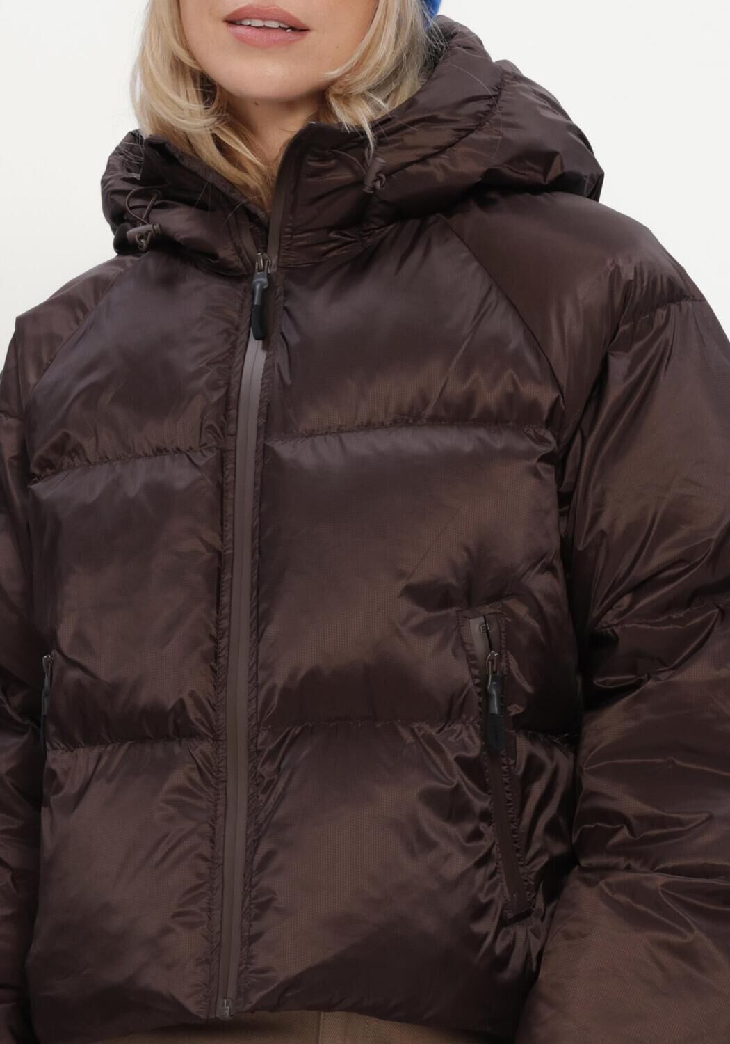WITHBLACK Dames Jassen Wblemma Short Down Puffer Jkt Bruin