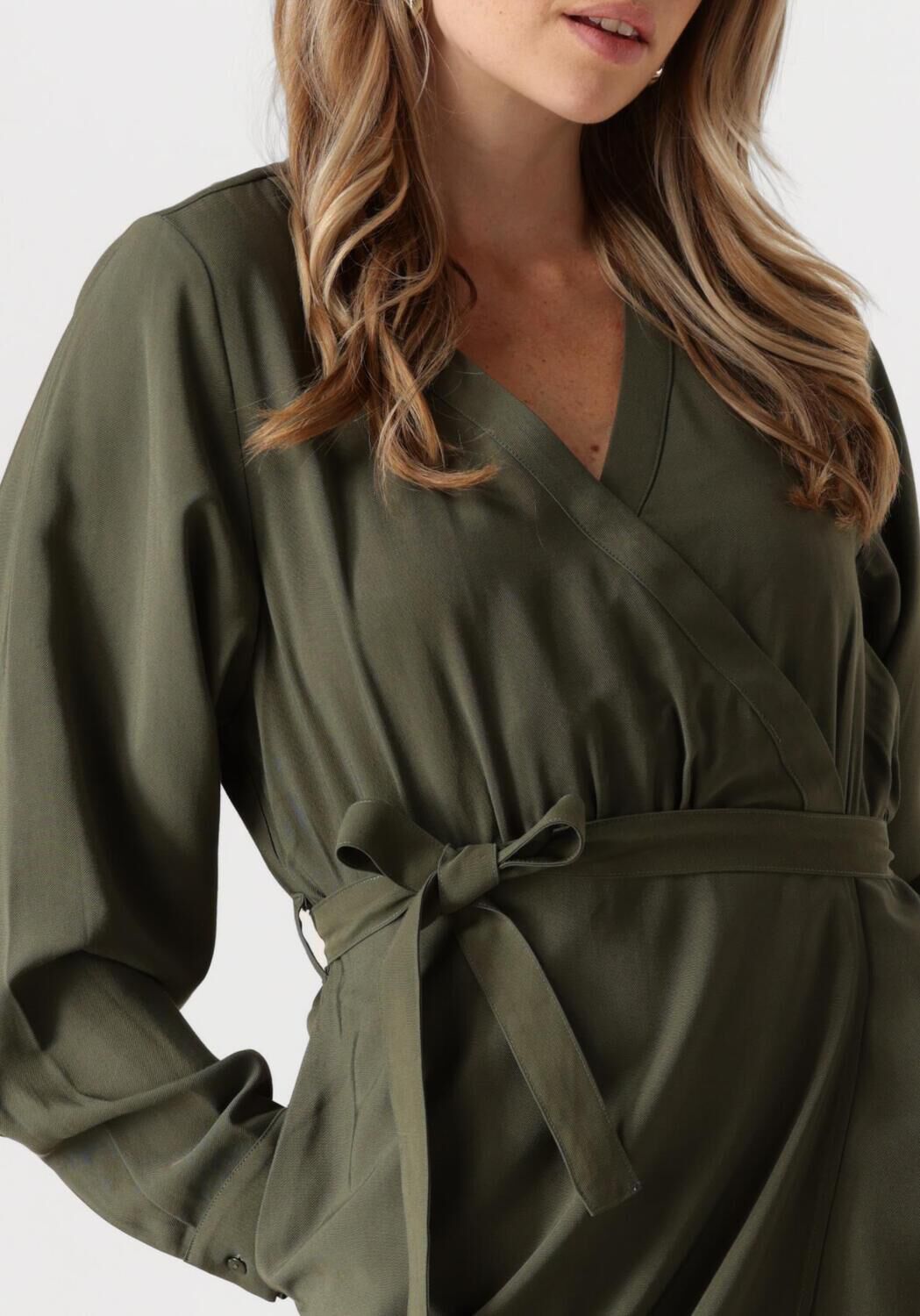 ANOTHER LABEL Dames Jurken Claudia Dress Ls Groen